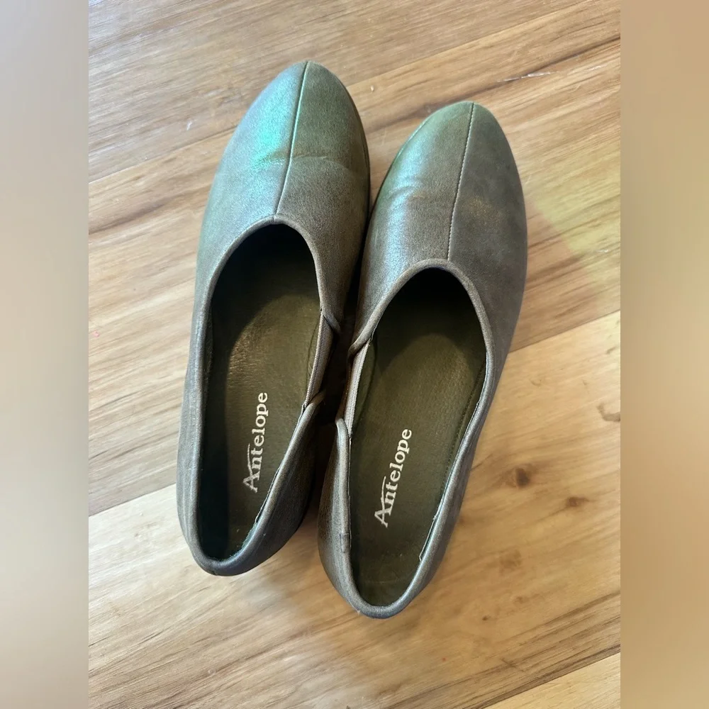 Antelope Leather Loafer Flats